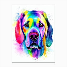 Great Dane Rainbow Oil Painting dog Canvas Print