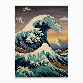 Great Wave Off Kanagawa 9 Canvas Print