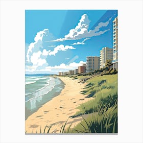 Myrtle Beach South Carolina, Usa, Flat Illustration 3 Canvas Print