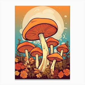 Retro Mushrooms 7 Canvas Print