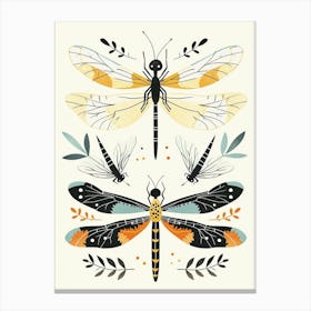 Colourful Insect Illustration Dragonfly 6 Canvas Print