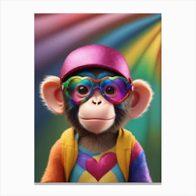 Monkey In Sunglasses 3 Canvas Print