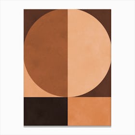 Brown geometric art 11 Canvas Print