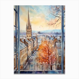 Winter Cityscape Bath United Kingdom Canvas Print