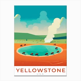 Usa Yellowstone Travel 1 Canvas Print