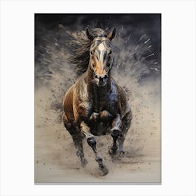 A Horse Painting In The Style Of Wet On Wet Technique1 Canvas Print