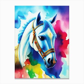 watercolor canva horse Canvas Print