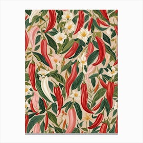 Chili Peppers Pattern 1 Canvas Print