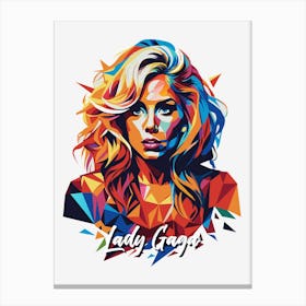 Lady Gaga 04 Portrait Music Icon Style WPAP Pop Art Canvas Print