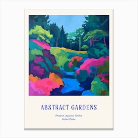 Colourful Gardens Portland Japanese Garden Usa 1 Blue Poster Canvas Print