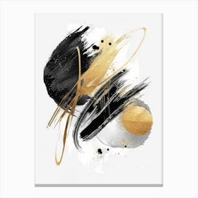 Abstract Black And Gold Painting 58 Canvas Print