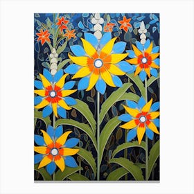 Flower Motif Painting Lobelia 2 Canvas Print