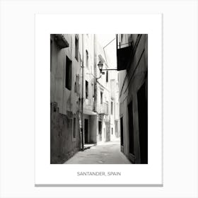 Poster Of Split, Croatia, Photography In Black And White 2 Canvas Print