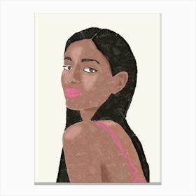 Portrait Of A Black Woman Canvas Print