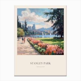 Stanley Park Vancouver 2 Vintage Cezanne Inspired Poster Canvas Print