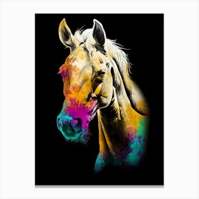 Horse Wild Tribal Illustration Art 07 Canvas Print