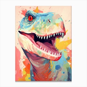 Colourful Dinosaur Allosaurus 1 Canvas Print