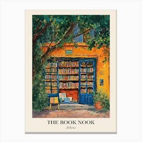 Athens Book Nook Bookshop 2 Poster Canvas Print