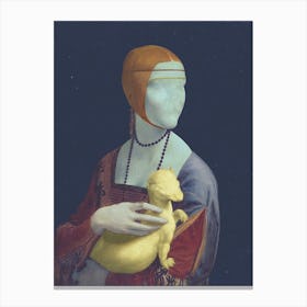 Questions #1 Lady with an Ermine Canvas Print