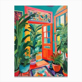 Colorful Room With Plants Canvas Print