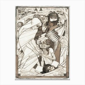 The Relief Work During The Flood Of 1926 (1926), Jan Toorop Canvas Print