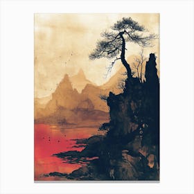 Japan Landscape Painting Canvas Print