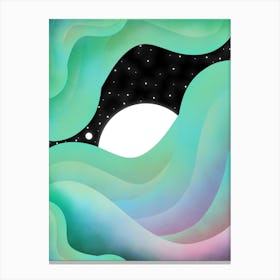 The Round Waves Of The Night Canvas Print