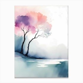 Watercolor Trees 3 Canvas Print