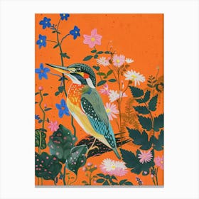 Spring Birds Kingfisher 3 Canvas Print