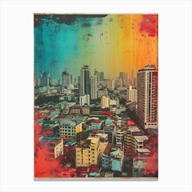 Bangkok Retro Polaroid Inspired 2 Canvas Print