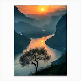 Sunset In The Mountains 67 Canvas Print