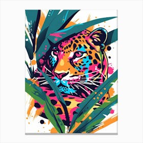 Leopard In The Jungle 34 Canvas Print