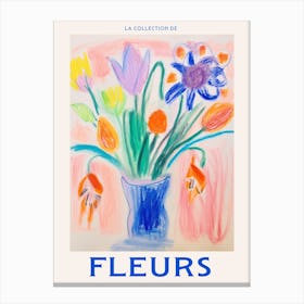French Flower Poster Bluebell 2 Canvas Print