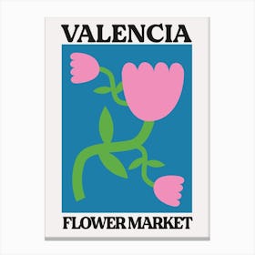 Valencia Flower Market Canvas Print