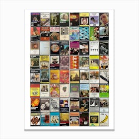 60s Music Print - Retro Cassette Covers Canvas Print