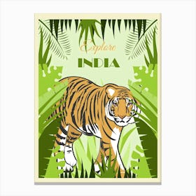 India Travel Poster 1 Canvas Print