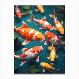 Koi Fish Painting (25) Canvas Print