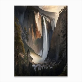 Yosemite Falls, United States Realistic Photograph (3) Canvas Print
