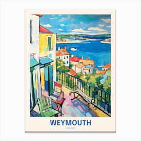 Weymouth England 2 Uk Travel Poster Canvas Print