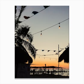 Island Party During Sunset On Holbox Island Mexico Canvas Print