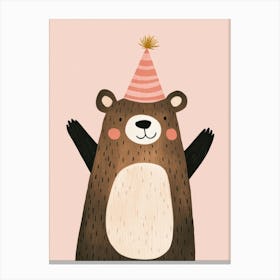 Birthday Bear Canvas Print