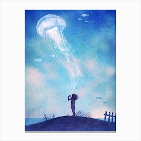 Jellyfish Sky Option Canvas Print