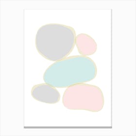 Pastel Stones Three Canvas Print