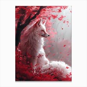 Beautiful Fantasy White Fox 16 Canvas Print