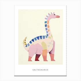 Nursery Dinosaur Art Saltasaurus 3 Poster Canvas Print