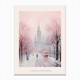 Dreamy Winter Painting Poster Glasgow United Kingdom 2 Canvas Print