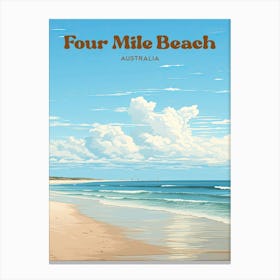 Four Mile Beach Australia Port Douglas Art Illustration Canvas Print