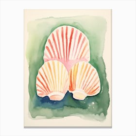 Watercolor Seashells Canvas Print