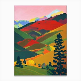 Pyrénées National Park 1 France Abstract Colourful Canvas Print