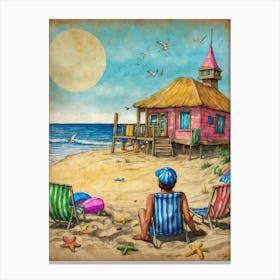 Beach House 2 Canvas Print